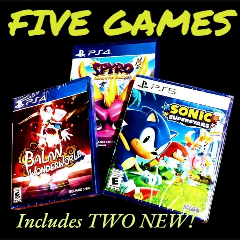 ⭐NEW Sonic Superstars for PS5 PLUS triple Spyro set and Balan Wonderworl…